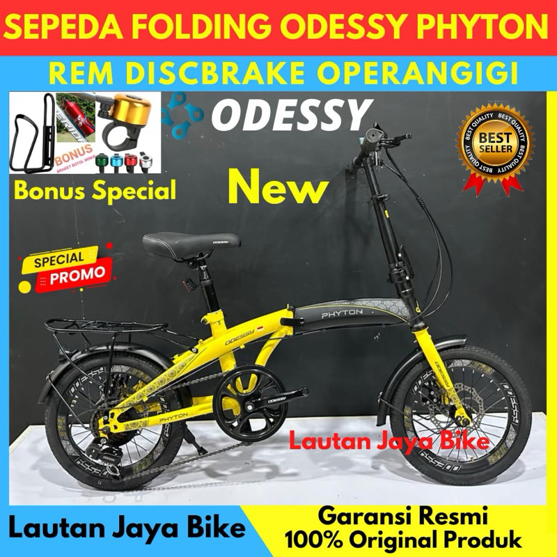 Sepeda Lipat 16 Odessy Phyton Boncengan 7 Speed Terbaru.