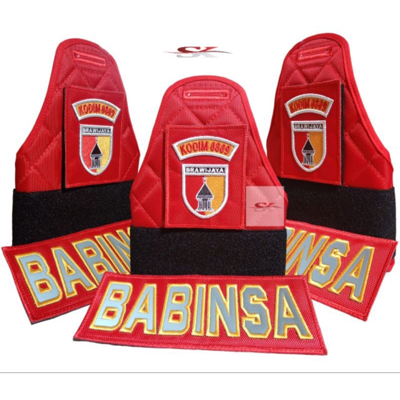 BAN LENGAN BABINSA LOGO PEREKAT ATAS BAWAH(BISA COSTUM)BAHAN DOULBI