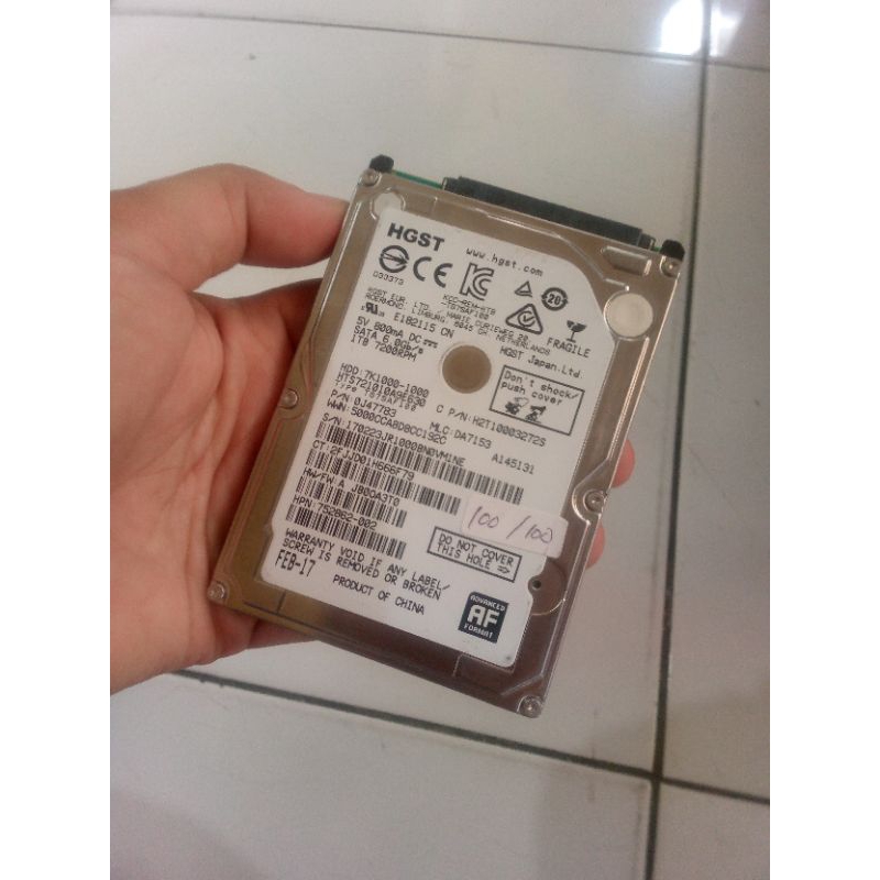 Hardisk 1TB copotan laptop wd toshiba seagate