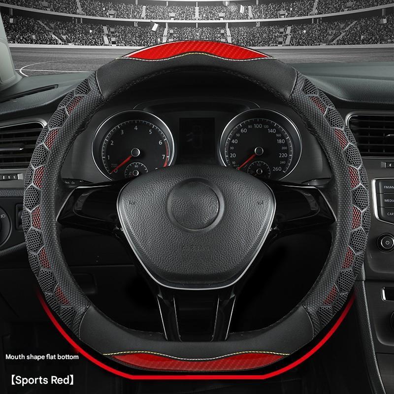 Sarung Stir Mobil Type D Flat Bottom Cover Stir Universal D Shape Anti Slip Sporty