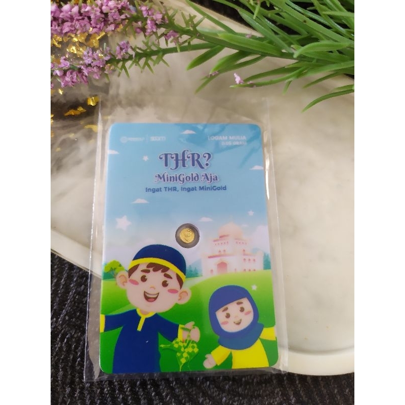 mini gold THR 0.05 gram logam mulia