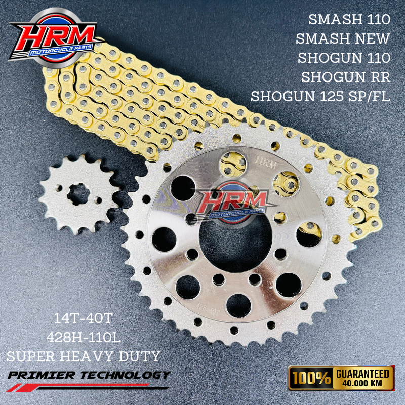 GEAR SET GIR SET RACING SMASH NEW SMASH TITAN SHOGUN 110 125 SP FL SHOGUN RR TORNADO 40T