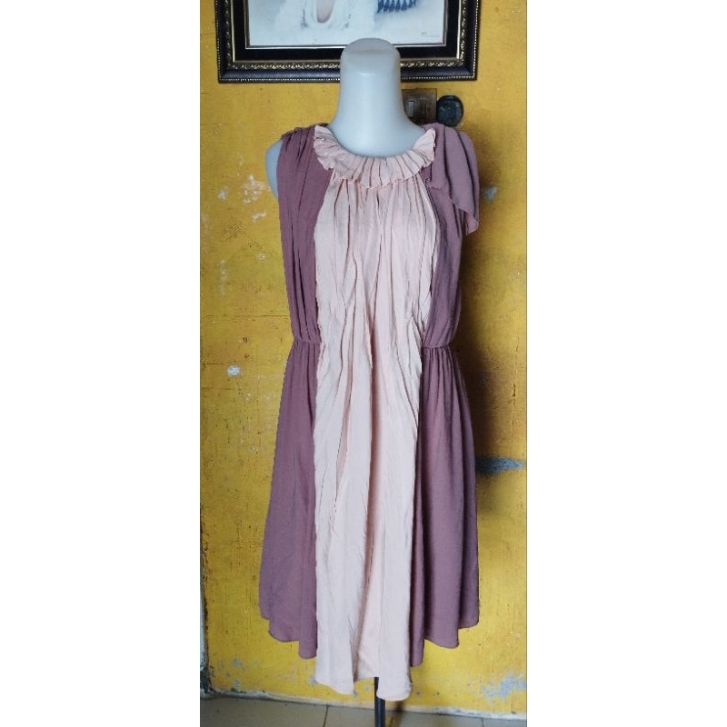 Dress pendek Korea tanpa lengan
