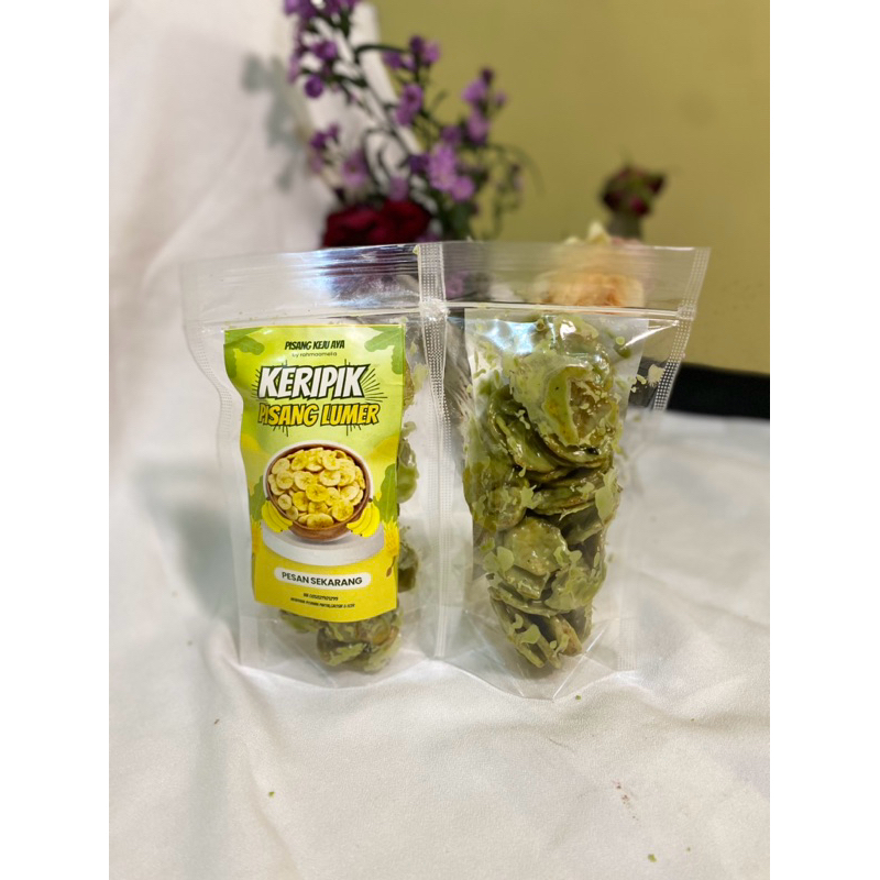

kripik pisang lumer coklat toping melimpah