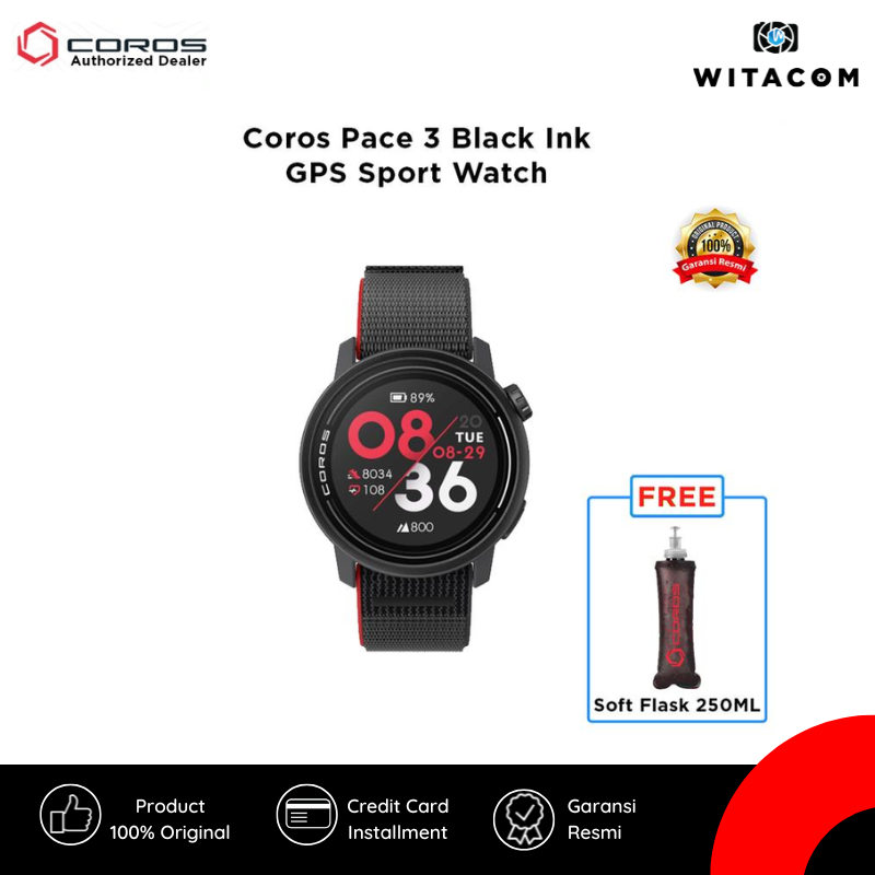 COROS Pace 3 GPS Sport Watch - Black INK