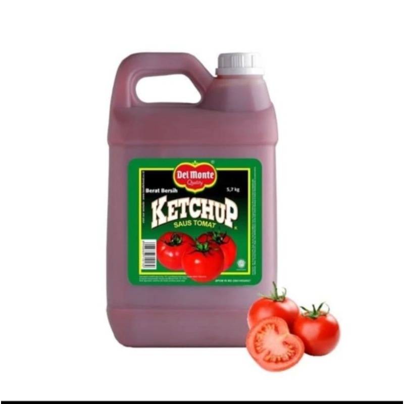 

DELMONTE TOMATO TOMAT KETCHUP GALLON JERIGEN DIRIGEN 5.7 KG 5700 GRAM