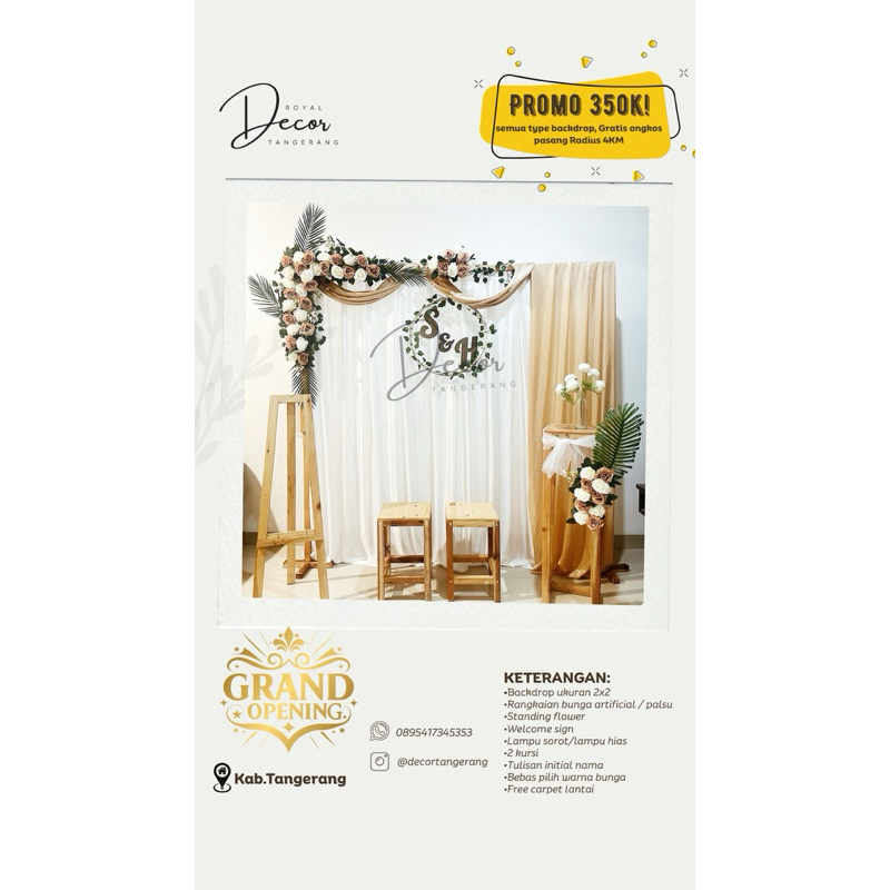 Sewa backdrop lamaran