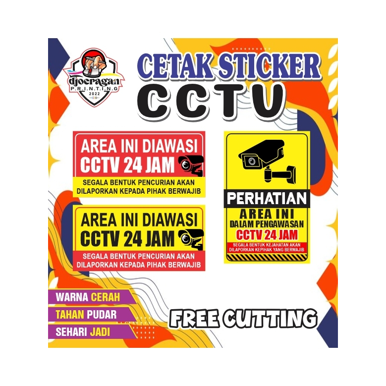 

STIKER DIAWASI CCTV / STICKER CCTV