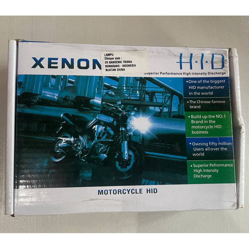 Lampu Depan HID Motor Xenon Universal H4 H6 12V 35Watt Jauh Dekat Terjangkau