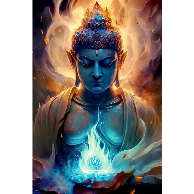 POSTER CETAK JUMBO,PATUNG BUDDHA, HIASAN DINDING, PATUNG BUDDHA, BISA COD