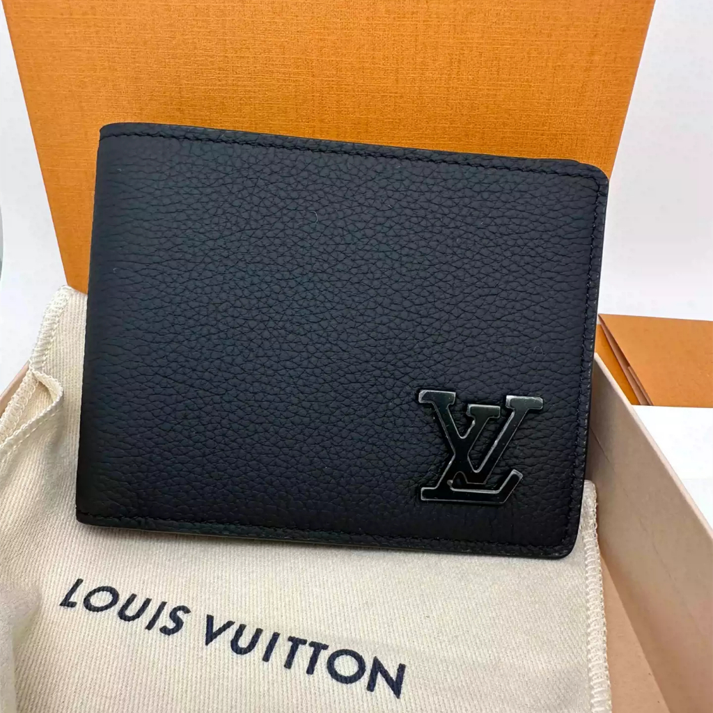 ［ Produk asli Perancis］M69829  Multiple Wallet LV,dompet lv,Dompet pria kulit sapi hitam