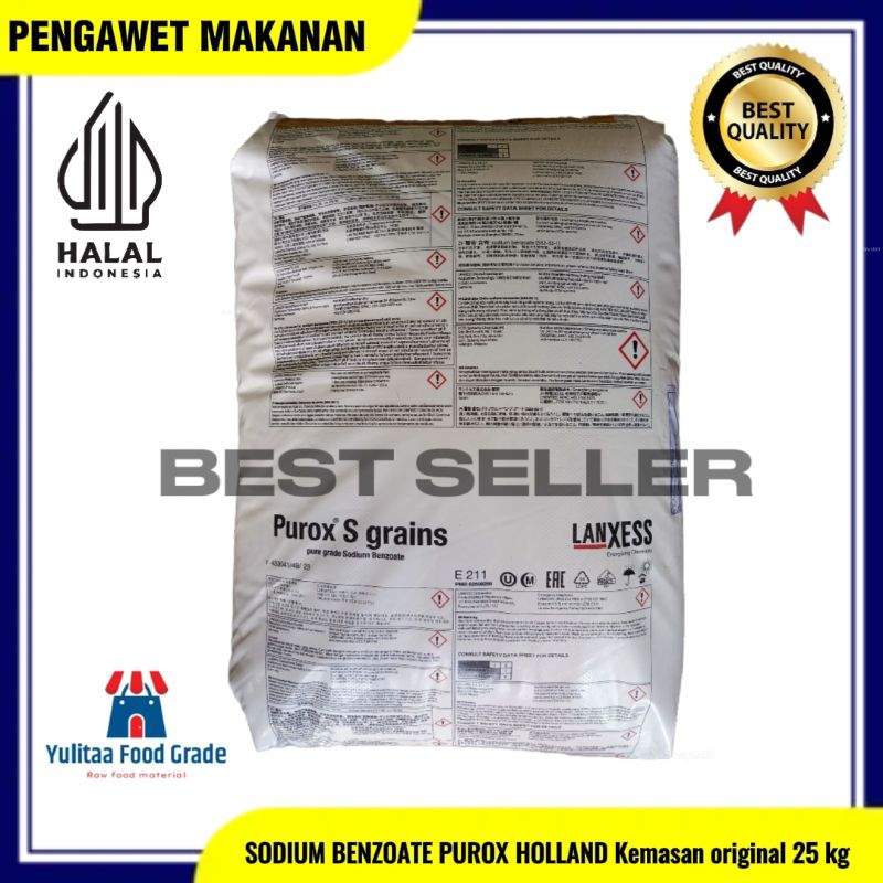 

SODIUM BENZOATE PUROX'S HOLLAND/ bahan tambahan pangan / pengawet makanan dan minuman