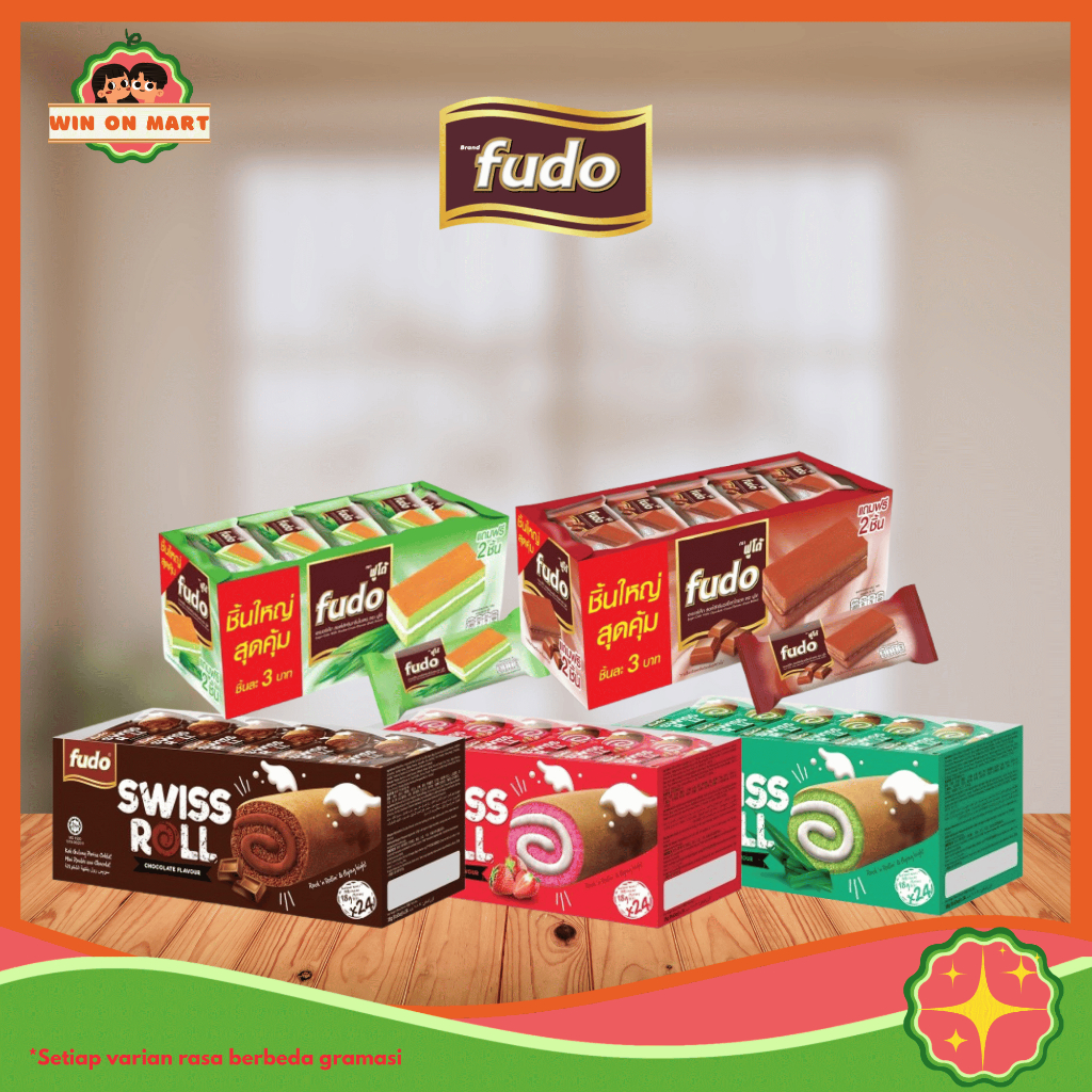 

BOLU | Fudo Layer Cake & Swiss Roll With Cream Flavour isi