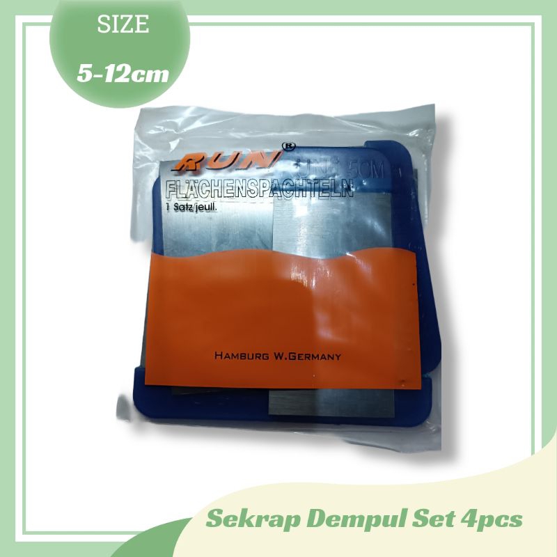 sekrap kapi kape scraper set 4pcs RUN Germany pisau dempul