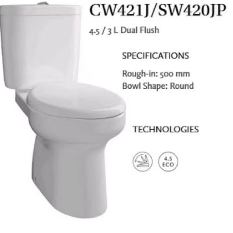 CLOSET DUDUK TOTO CW421J/SW420 JP ECOFLUSH