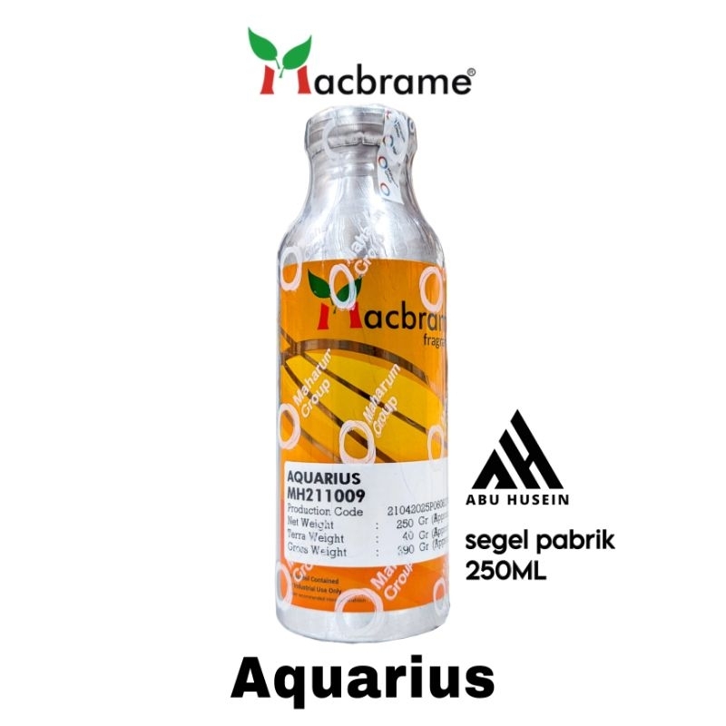 AQUARIUS 250ML PRODUK MACBRAME SEGEL PABRIK (untuk keterangan baca deskripsi produk)
