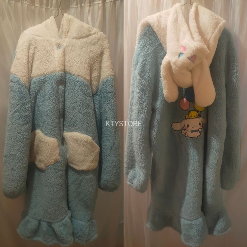 (Preloved) Cinnamorrol piyama/pajamas/onesie/hoodie