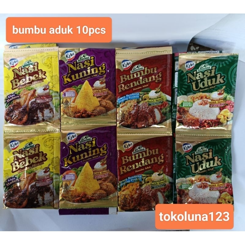 

Bumbu aduk nasi uduk bebek kuning 1 rcg 10pcs