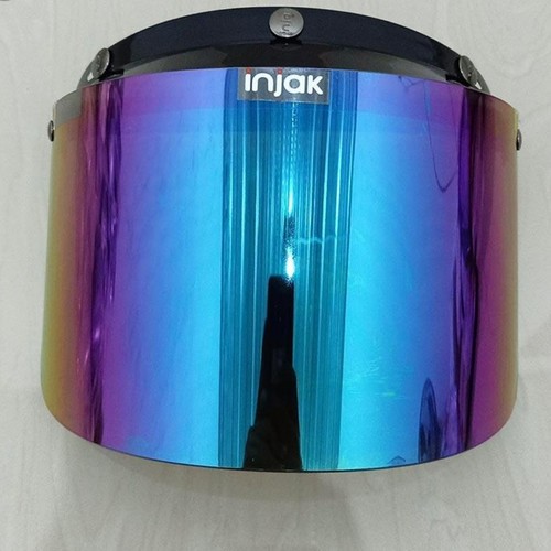 KACA HELM BOGO DEWASA MERK INJAK BLUE / RAINBOW
