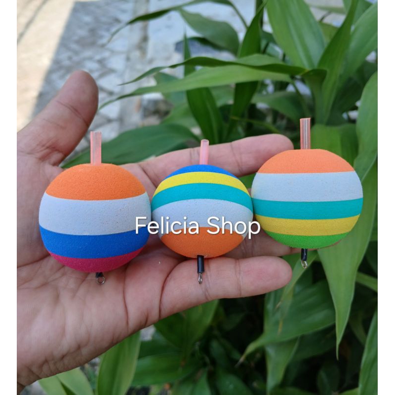Pelampung Pancing Spon Bulat  Starlet + Kawat Ampul Pancing Busa bulet