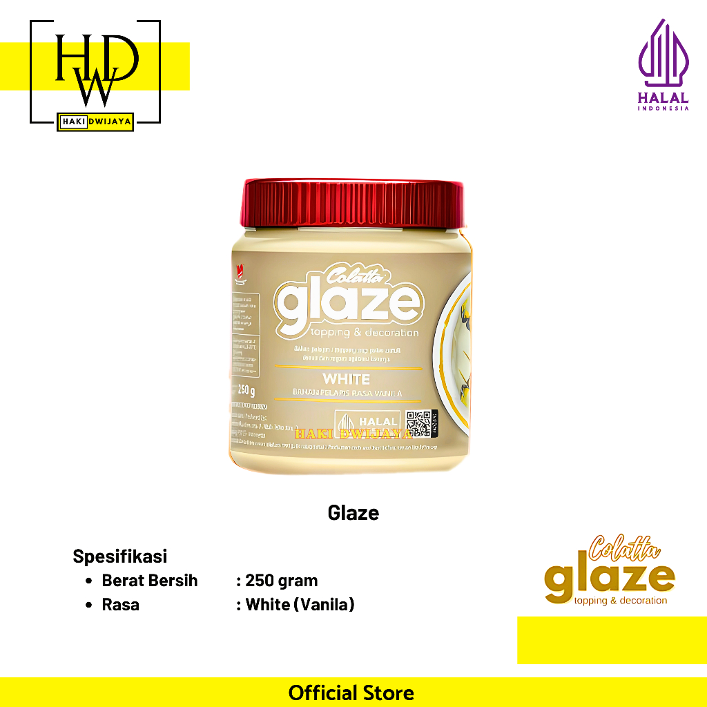

[250gr] Colatta Glaze Topping, Dipping, Decoration, & Filling Rasa White