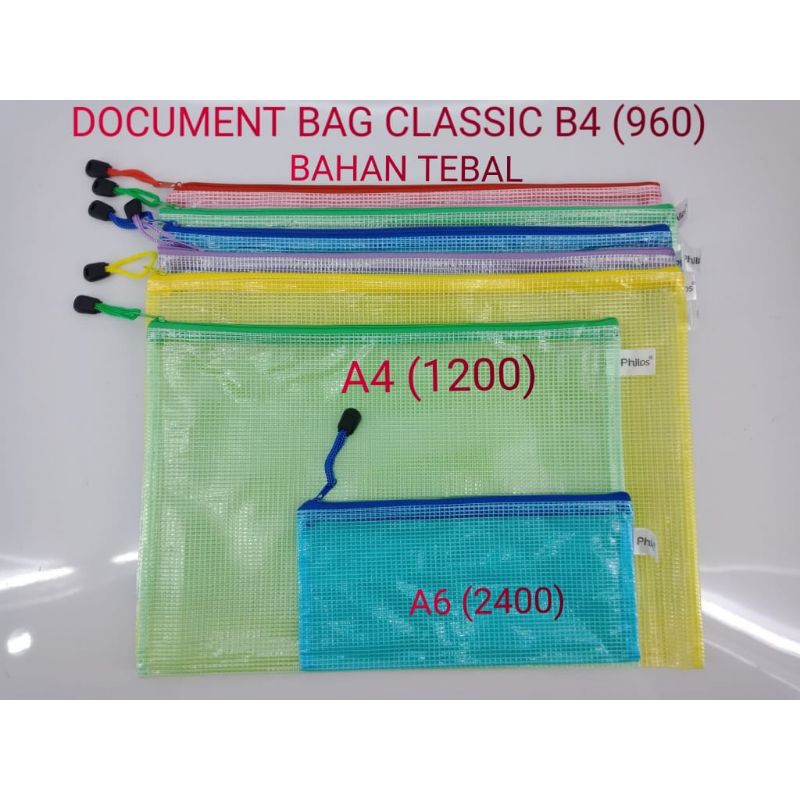 

Philos Map Jaring / Map Pelangi / Map Pelangi / Zipper Bag / Map Plastik Buku
