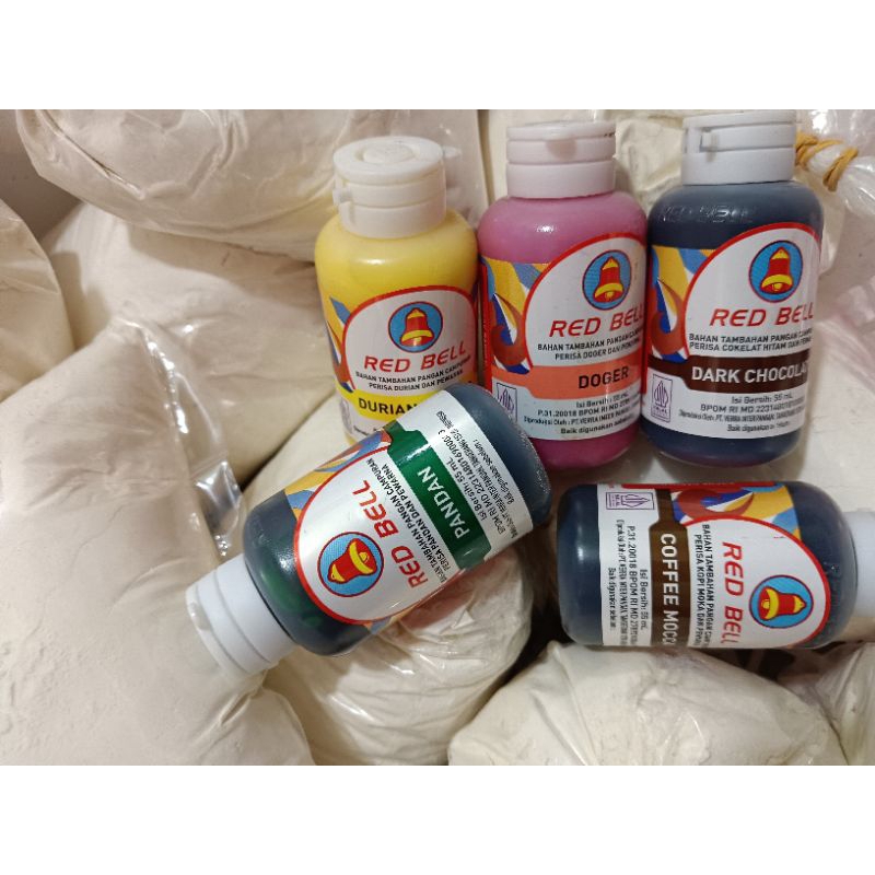 

Red Bell ( coffee mocca, doger, drk chocolate, durian Kuning, Pandan)