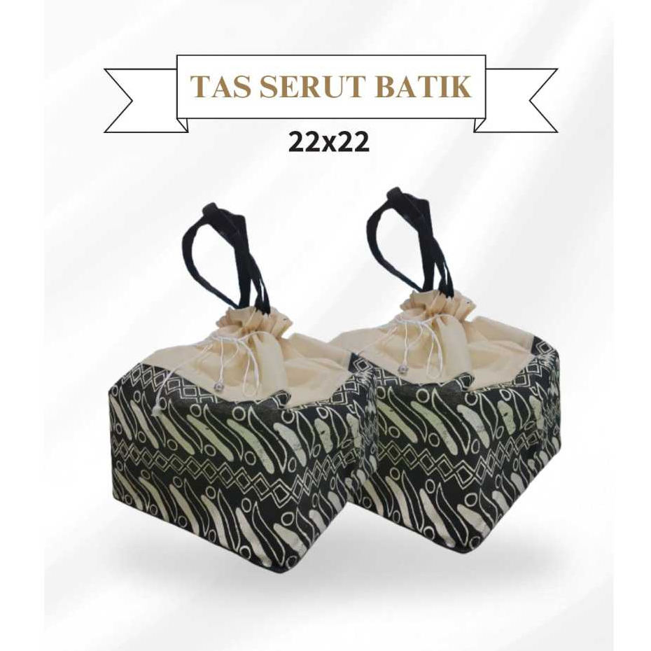 

Tas Hajatan goodiebag serut batik uk 22 x 22 batik SMB murah
