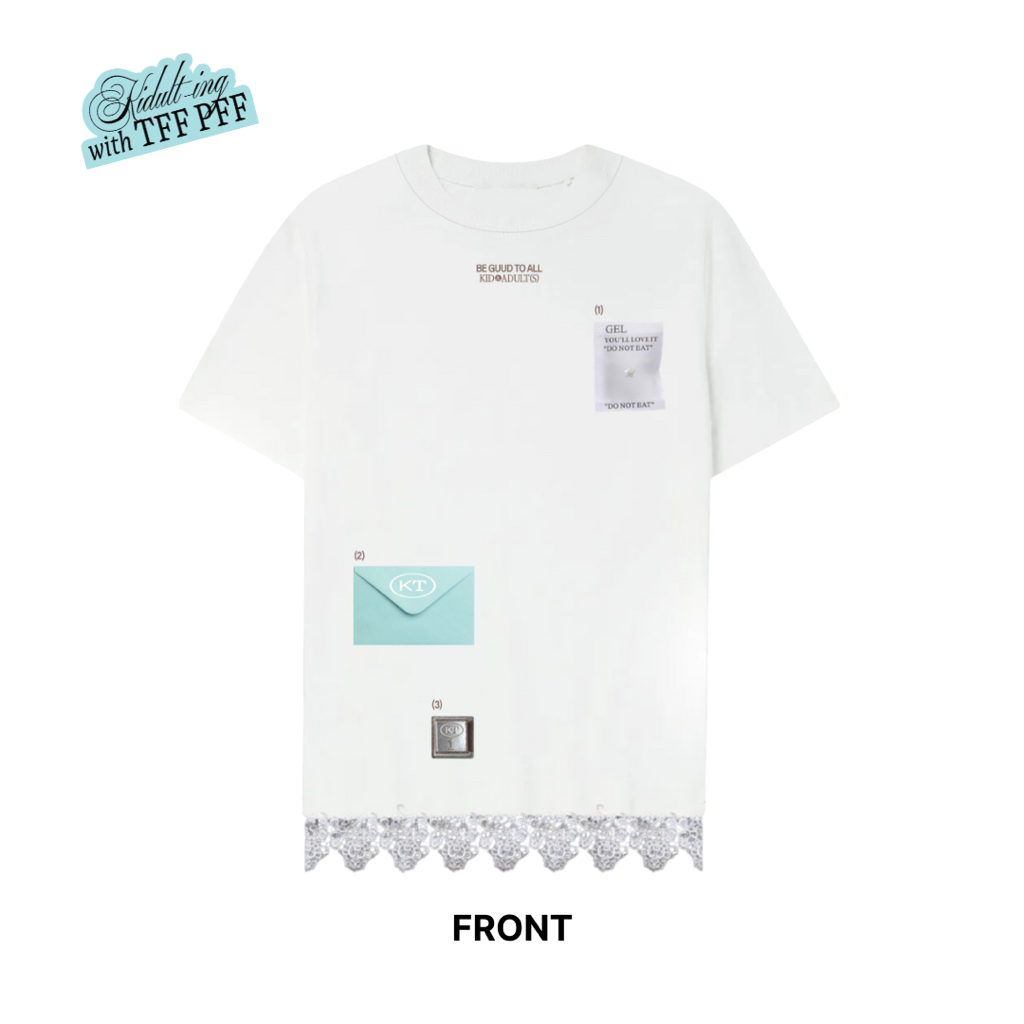 TUFF PUFF - x KIDULT DREAMIES - LOVE LETTER LACE TSHIRT WHITE