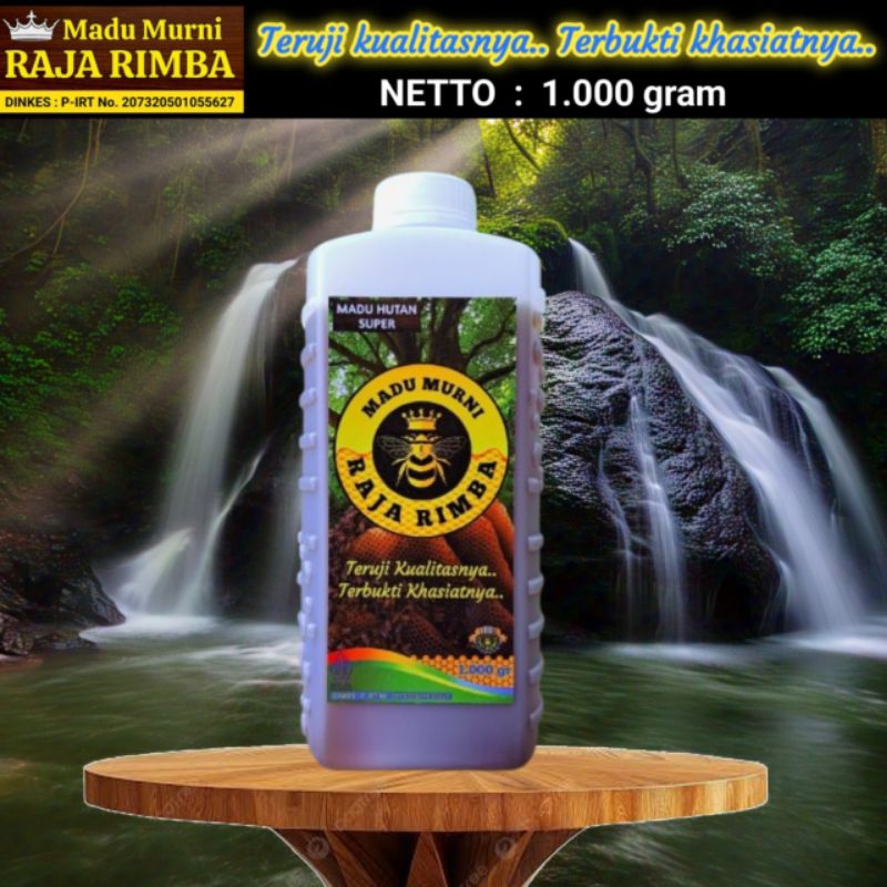 

Madu Hutan Raja Rimba premium berasal dari lebah liar( manis) netto 1 kg