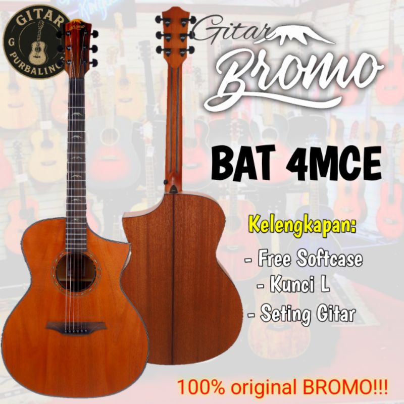 GITAR AKUSTIK ELEKTRIK BROMO BAT 4MCE GITAR AKUSTIK TOP SOLID BAT 4MCE