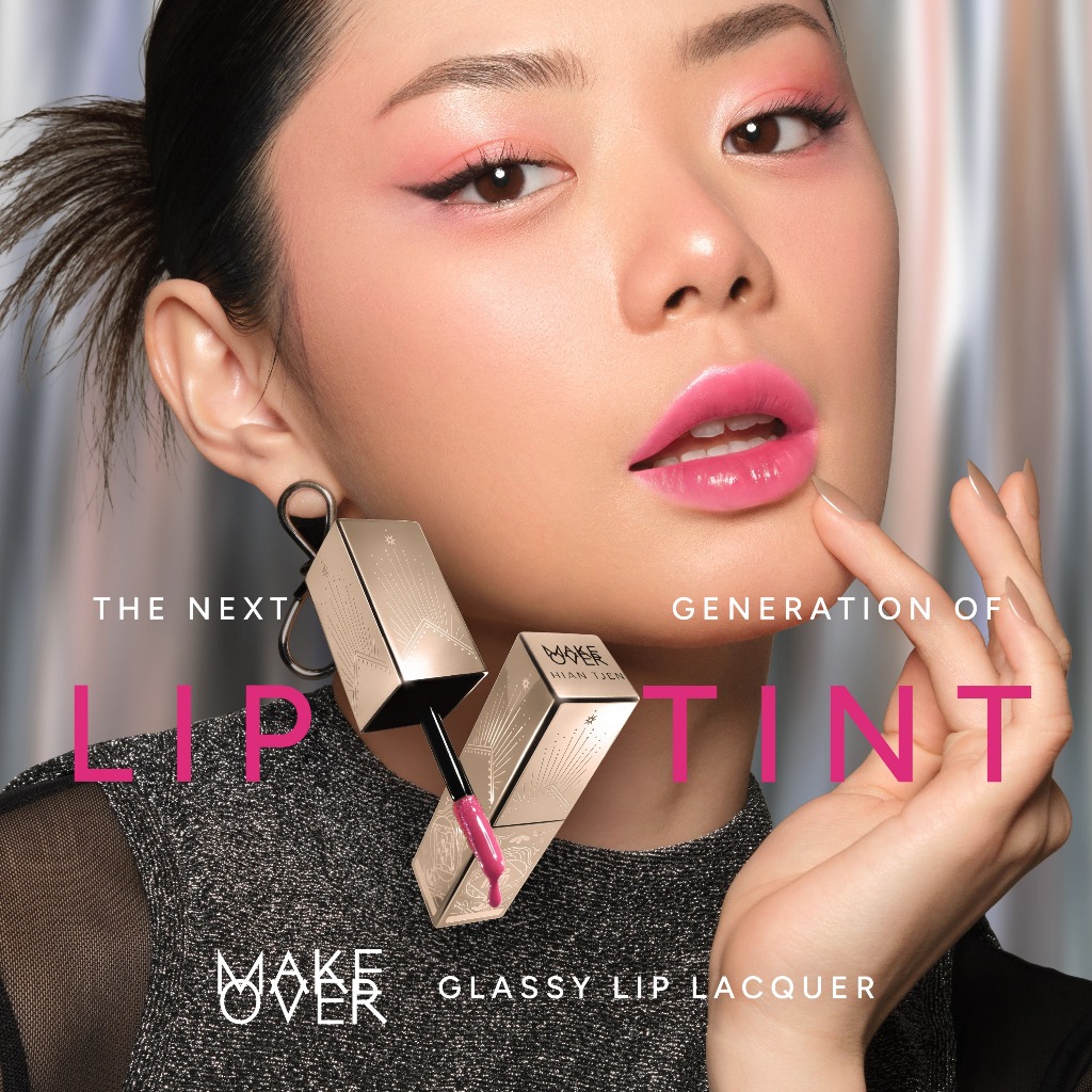 MAKE OVER Glassy Lip Lacquer X Hian Tjen - Lip Gloss Lip Tint Lipcream Lip Cream Lipstick Make Up Pi