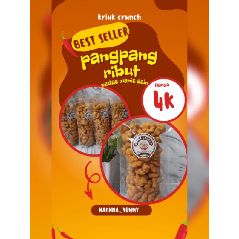 

Snack kembang ribut pedas manis asin gurih