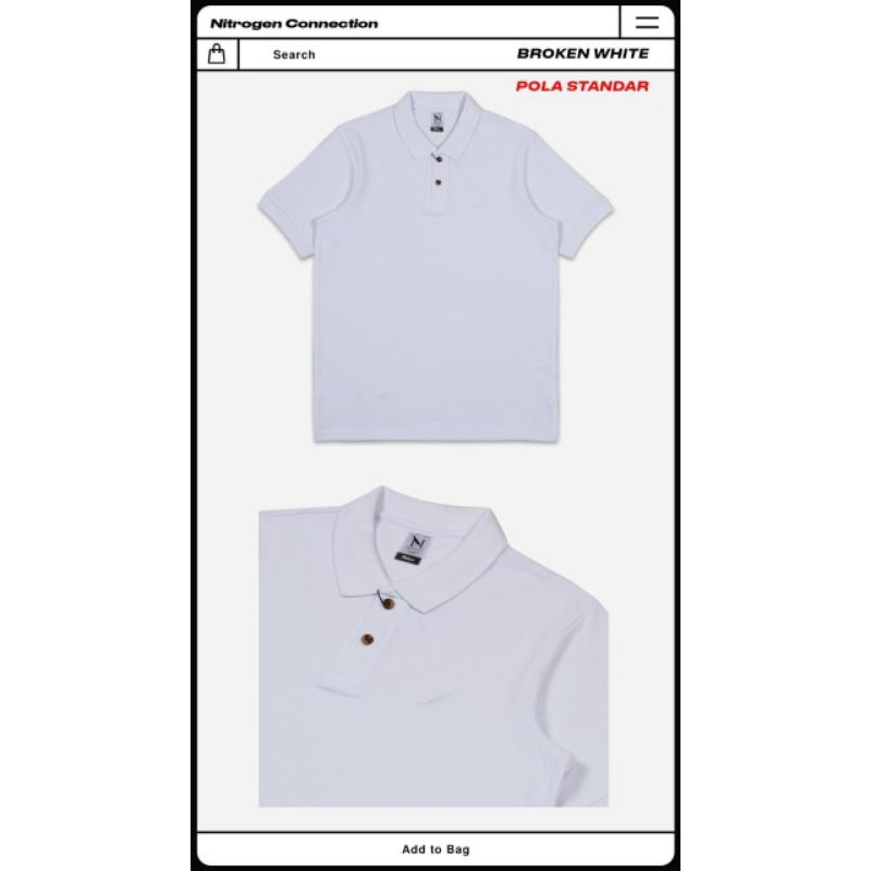 Kaos Krah Polo Lakos Lengan Pendek NITROGEN / Polo Lacost