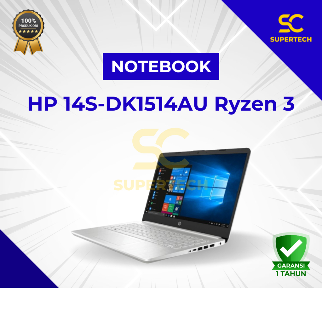 Notebook HP 14S-DK1514AU Ryzen 3 3250U 8GB 512SSD W10 14FHD