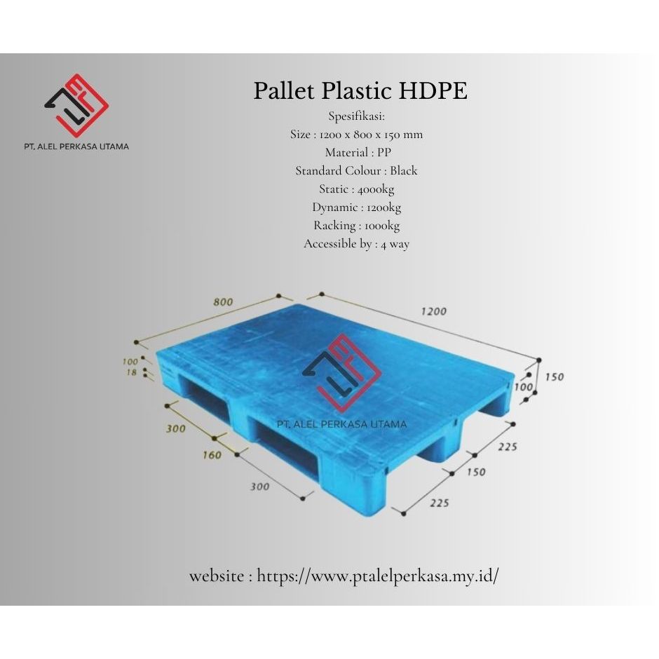 

PALLET PLASTIK 1200 x 800 x 500cm
