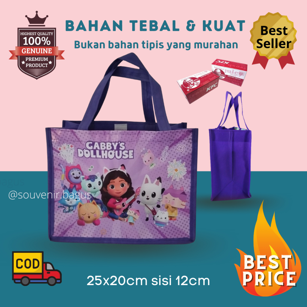 

Tas Ultah Gabbys Holl House Souvenir Ulang Tahun Boneka Gabby