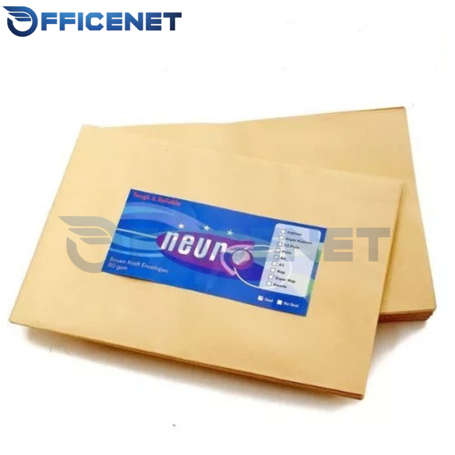

10 PCS FOLIO AMPLOP COKLAT POLOS F4 23.5 X 34.5 CM SEAL NEURO