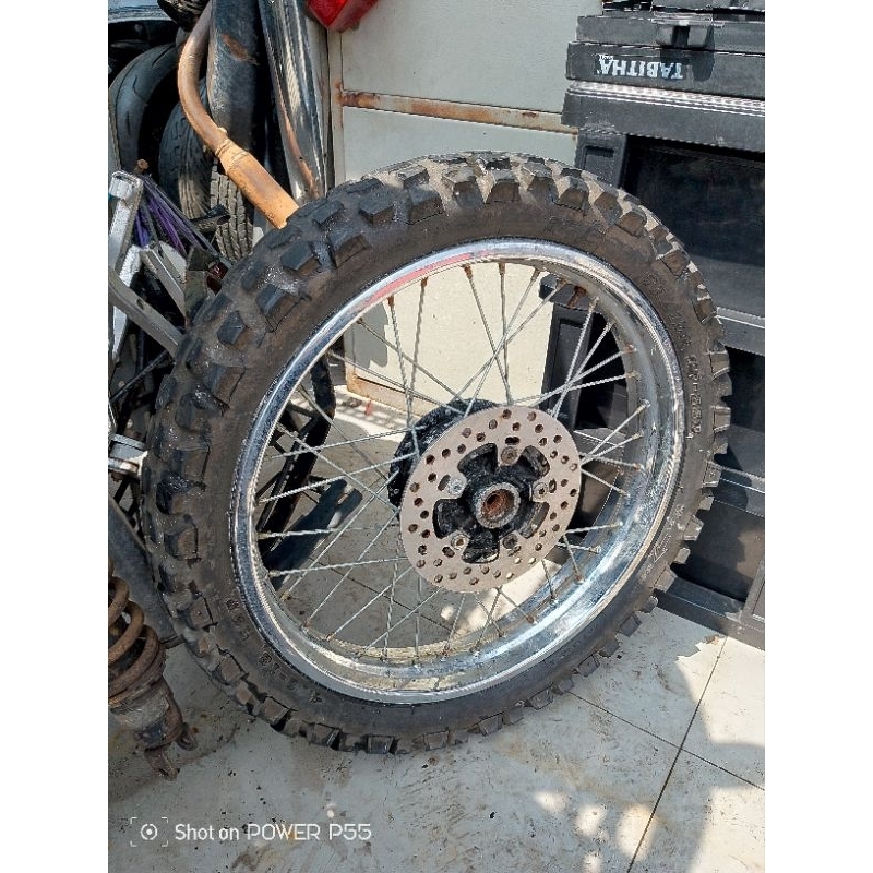 Velg Pelk velk belakang Trail Velg DID Lebar 2,15+Ban Tromol vixion new buat modif trail vintage end