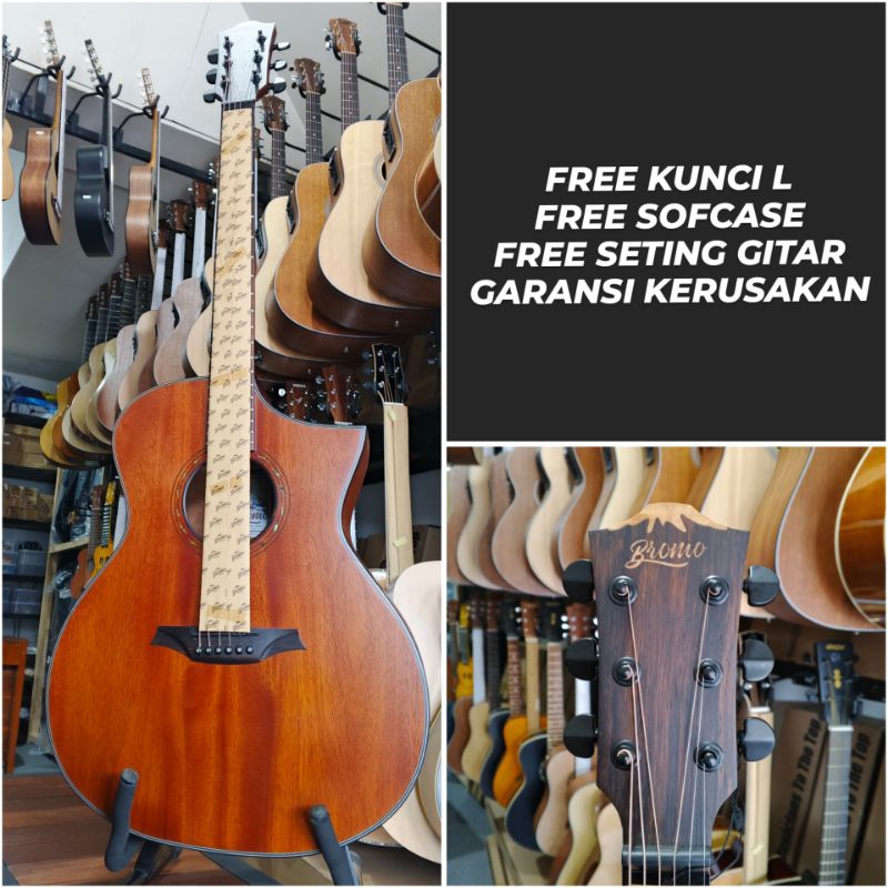 GITAR AKUSTIK ELEKTRIK BROMO BAT4MCE TOP SOLID ORIGINAL