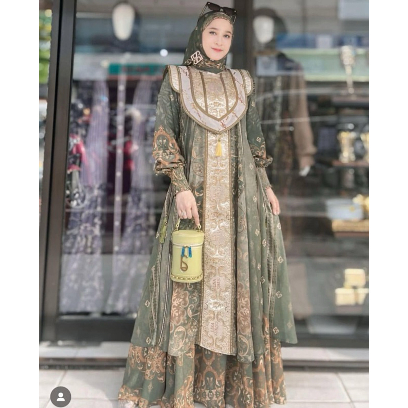 Gamis sultan eles lina sukijo gamis syari set linasukijo eles