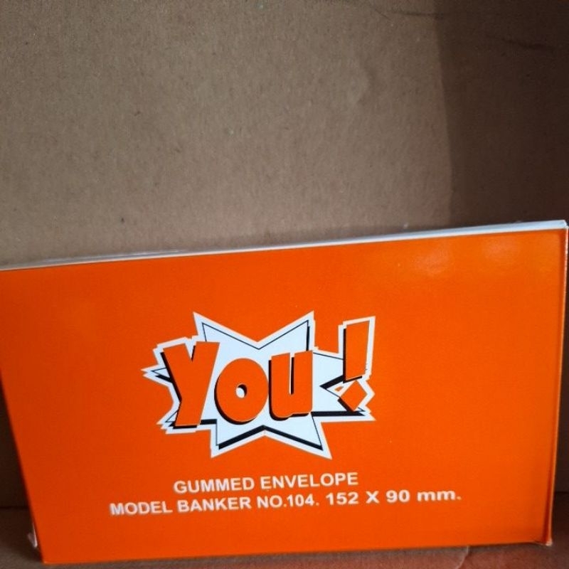 

amplop gummed envelope YOU model banker no. 104 . 152x90mm
