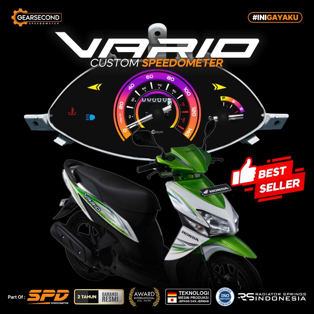 PANEL SPEEDOMETER CUSTOM VARIO 110 KARBU - GEARSECOND