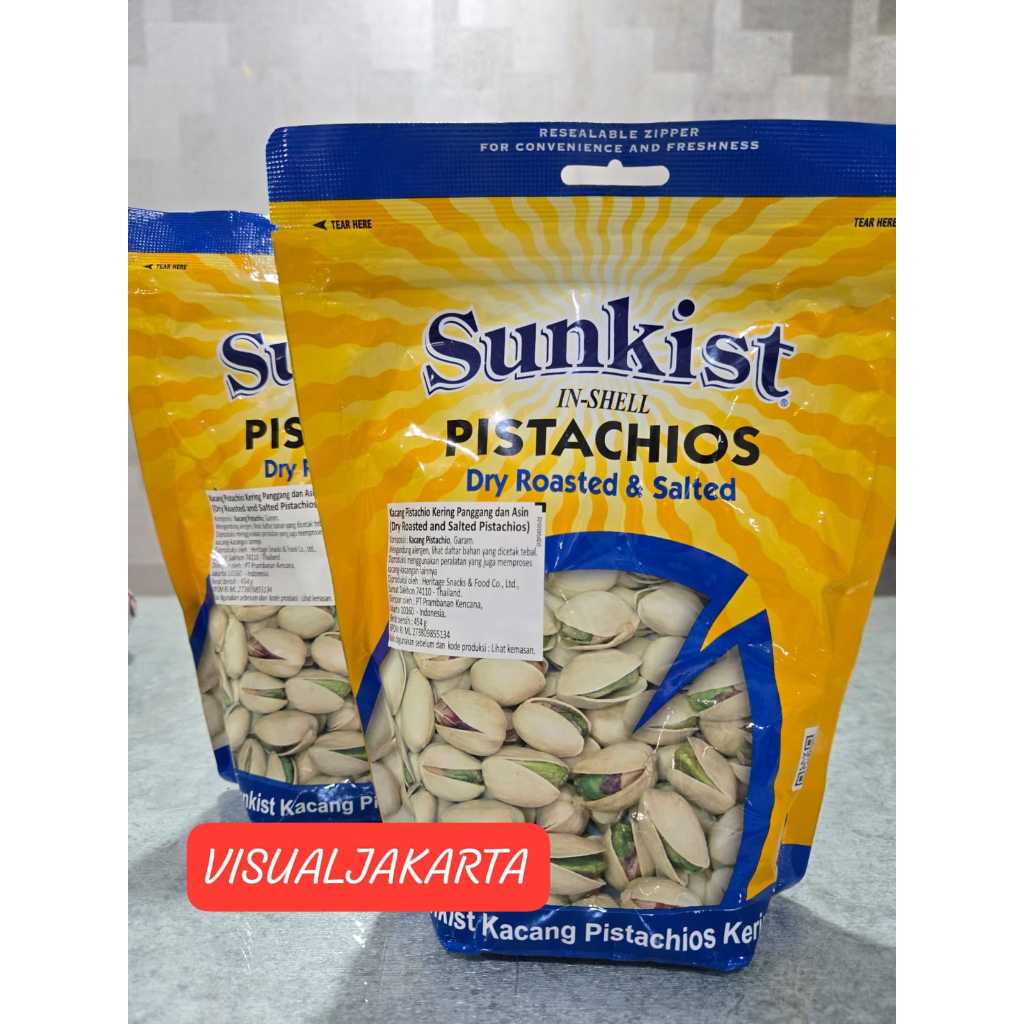 

Sunkist In Shell Pistachios Dry Roasted & Salted 454g - Kacang Pistachio Panggang