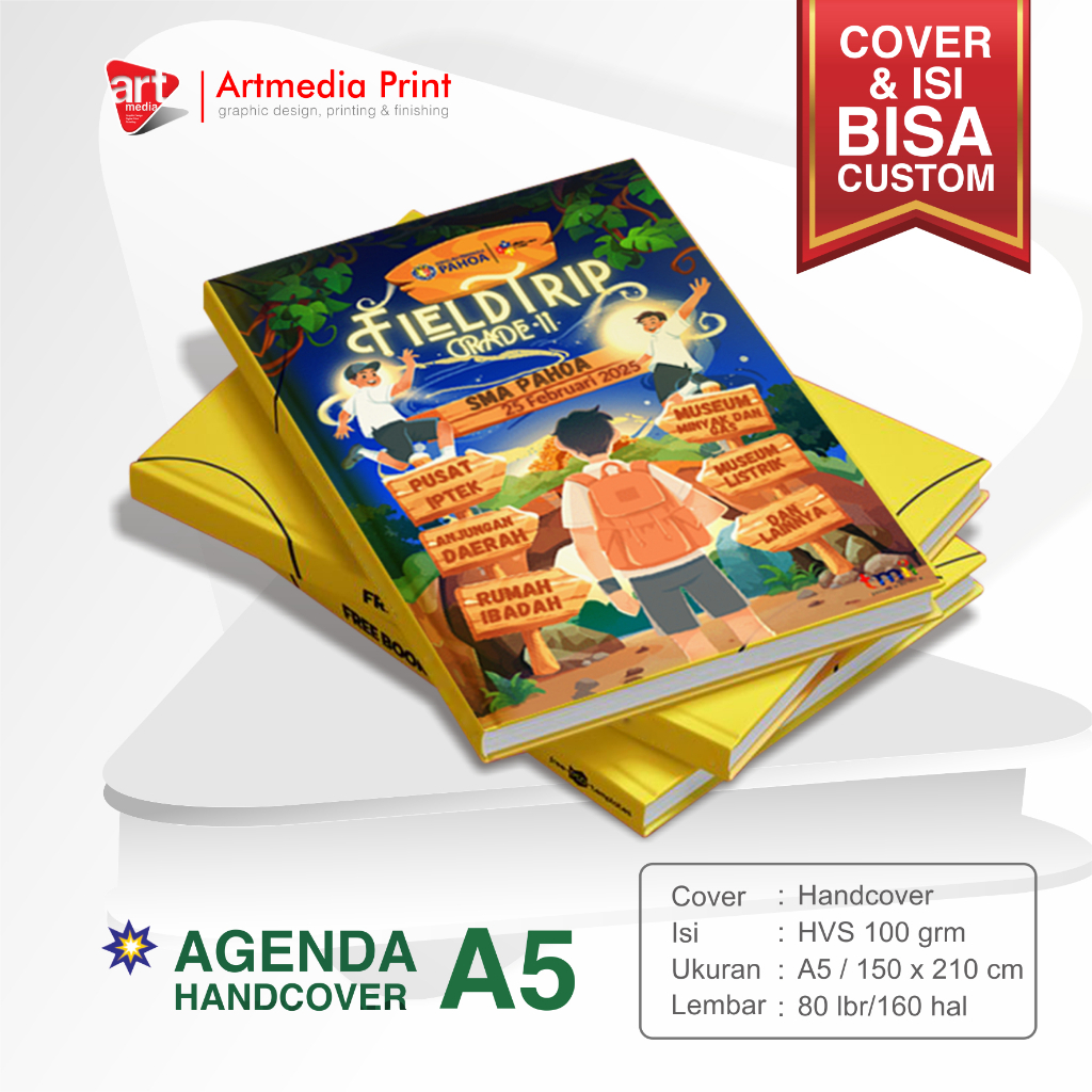 

BUKU AGENDA | CUSTOM | HANDCOVER | Isi 80 lbr | Best Stationary