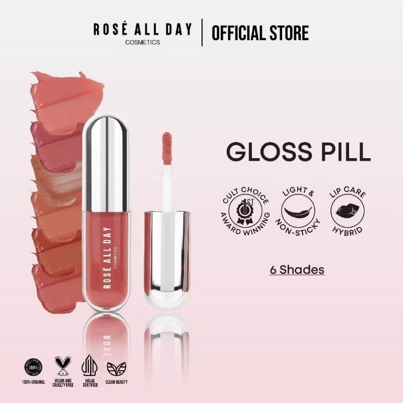 Rose All Day Lip Gloss Pill