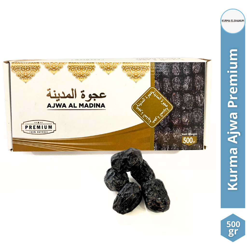 

Kurma Ajwa (GB) Al Madina Premium 500gr | Kurma Ajwa Madinah | Azwa Premium Original |Oleh Oleh Haji