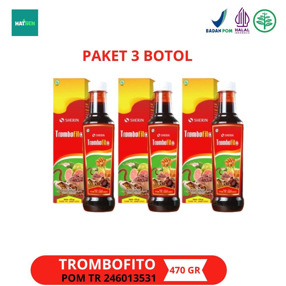 

Trombofito 3 Botol - Sherin Madu Angkak Sari Kurma 470 gram