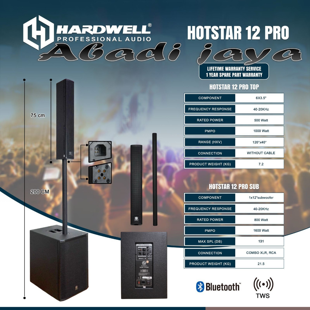 Speaker Satelit / Speaker Column Hardwell Hotstar 12 Pro Original Hardwell Satelit Speaker