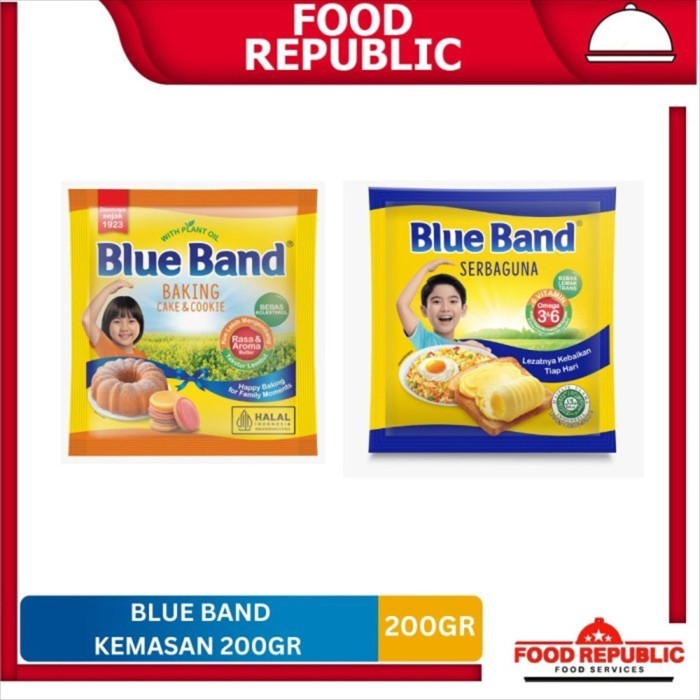 

BLUEBAND BUTTER MARGARINE SERBAGUNA 200 GR - MENTEGA MARGARIN HALAL
